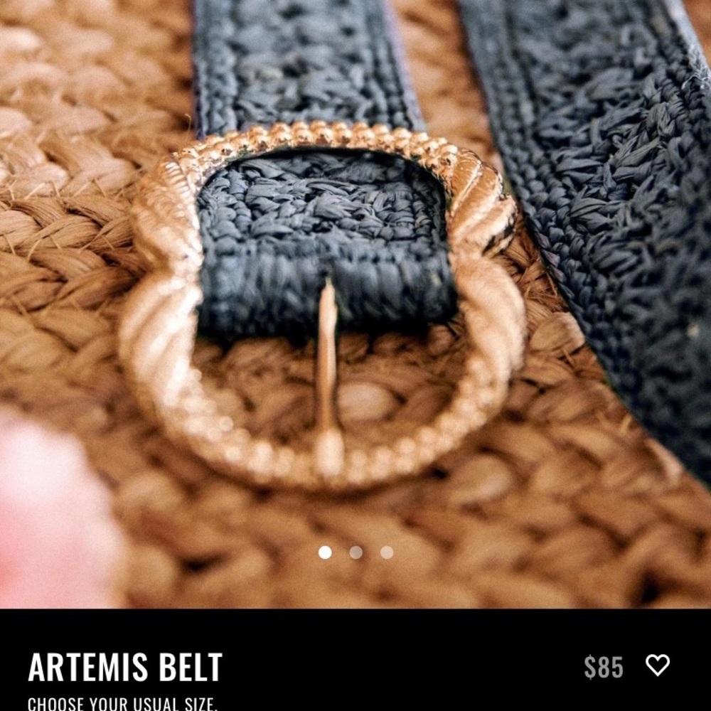 Sezane Artemis Raffia Belt- Sz. 90